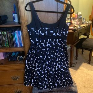 Jones Wear A-Line Black & White Dress